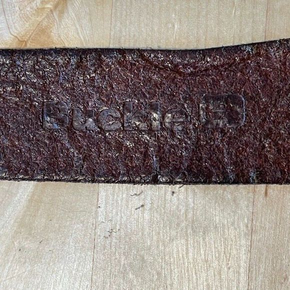 Buckle Womens Brown Leather Floral Hippie Boho Belt Sz L - Picture 8 of 8